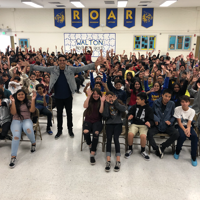 Youth Motivational Speaker: Gabe Salazar, challenging our students to stand up against bullying