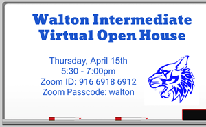 Walton's Virtual Open House: Thursday, April 15th - article thumnail image