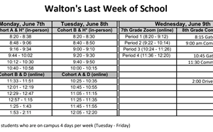 Last Week of School Schedule - article thumnail image