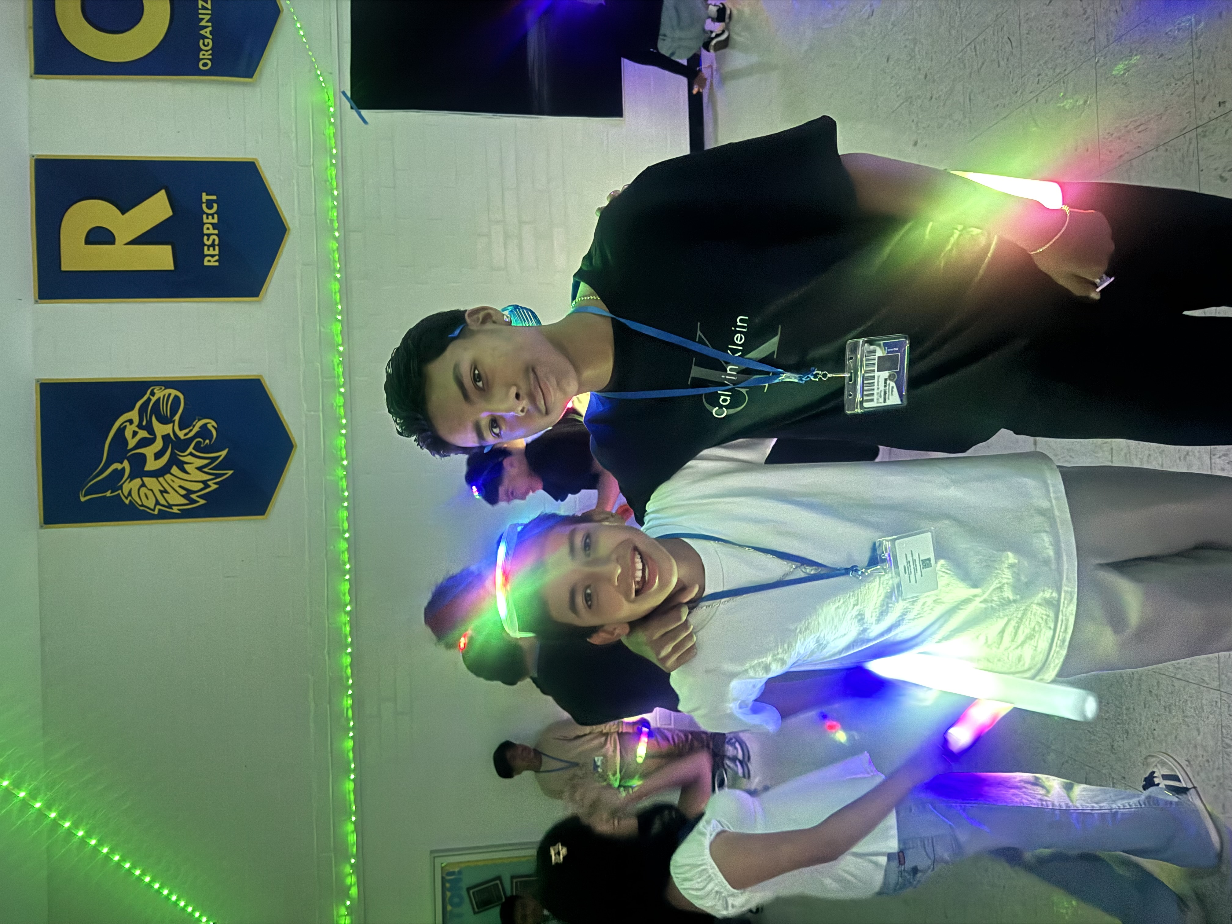 Students had a great time at the Glow Up Black to School Dance