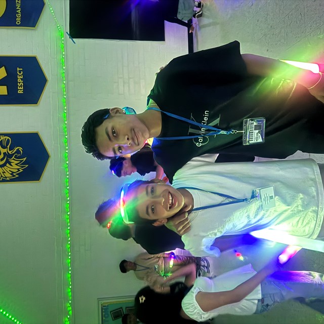 Students had a great time at the Glow Up Black to School Dance